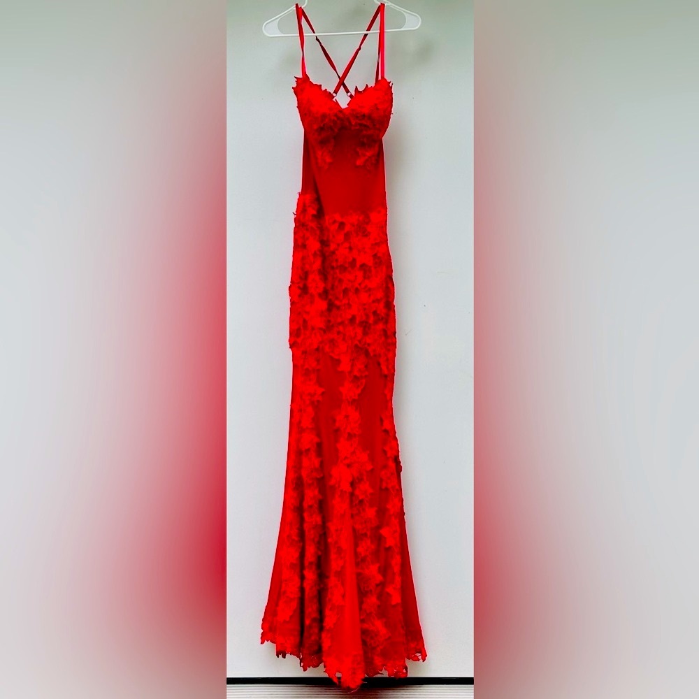 Issue New York Red Mermaid Gown